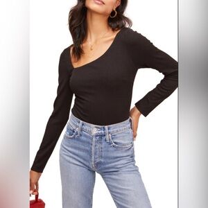 Astr the Label Asymmetrical Bodysuit